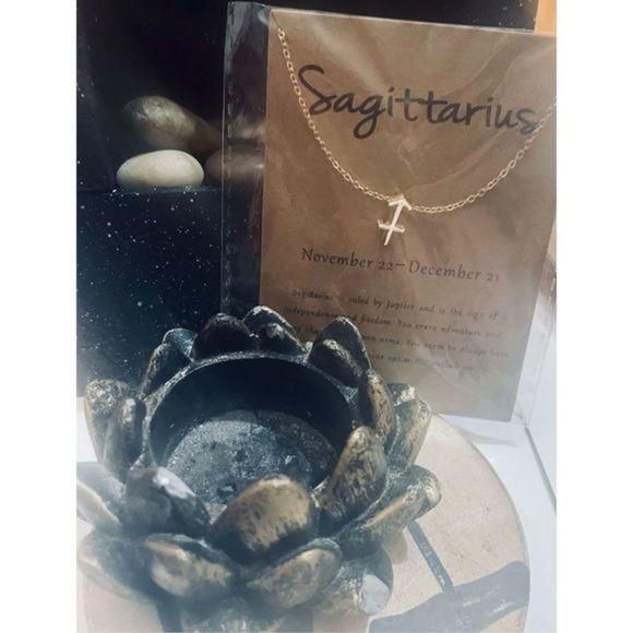Sagittarius GOLD ZODIAC STAR SIGN HOROSCOPE NECKLACE - Picture 10 of 11